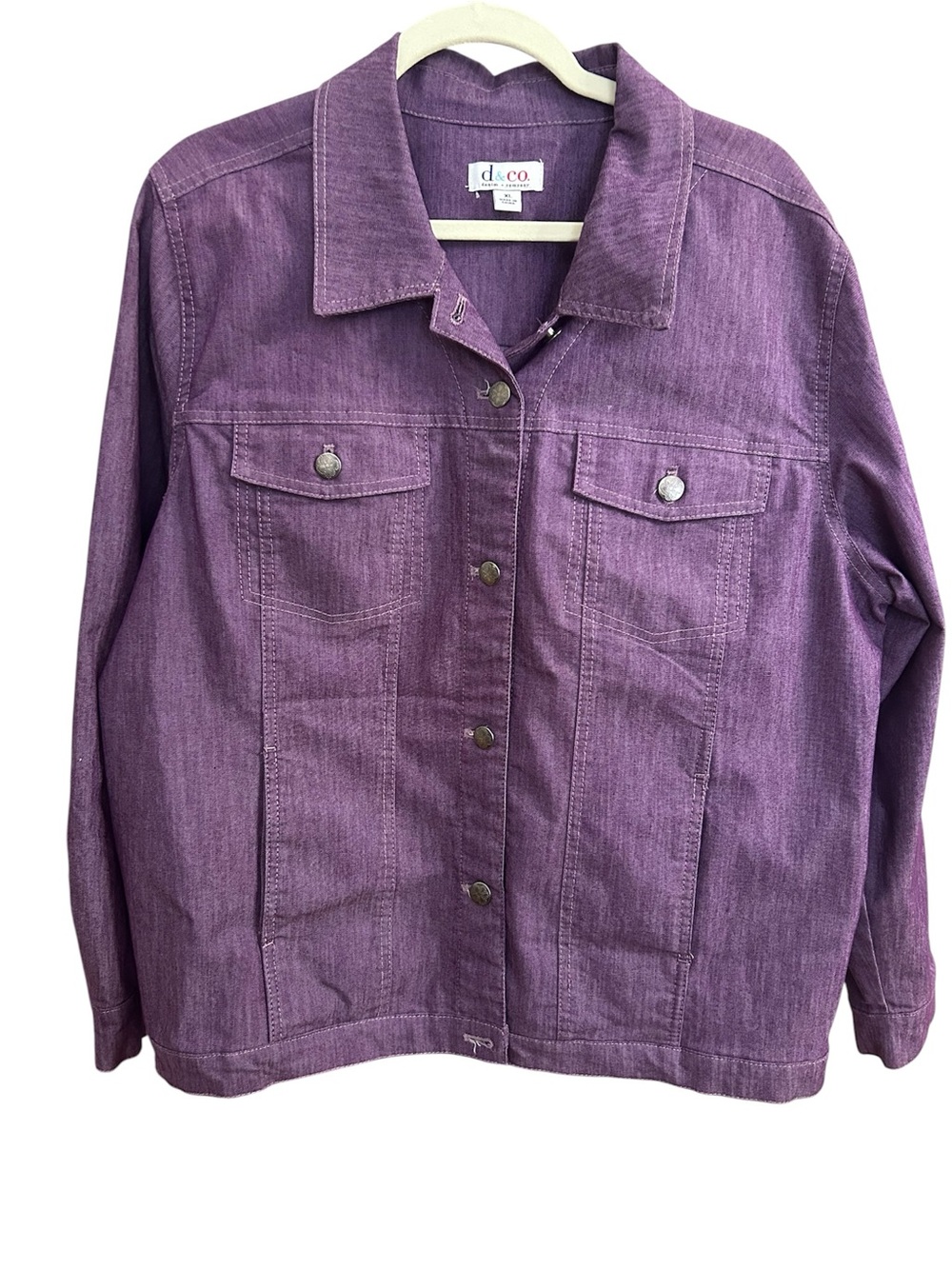 Purple Denim Jacket XL